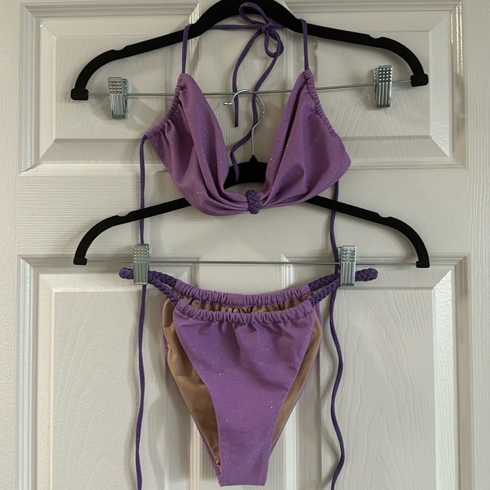 Angelica Glitter Bandeau Top & Glitter Bottom